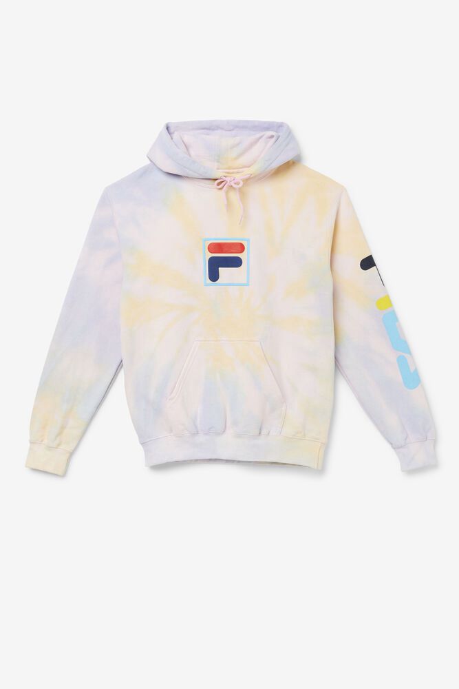 Fila Hoodie Mens Beige Tie Dye Puff - Ireland 40829-ZAXG